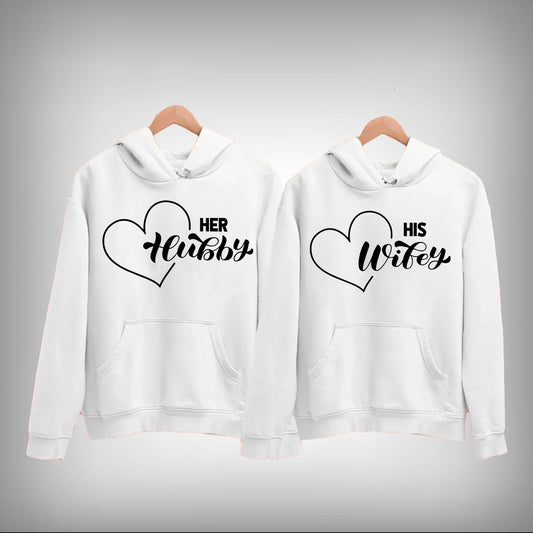 Her Hubby His Wifey Couple Hoodie