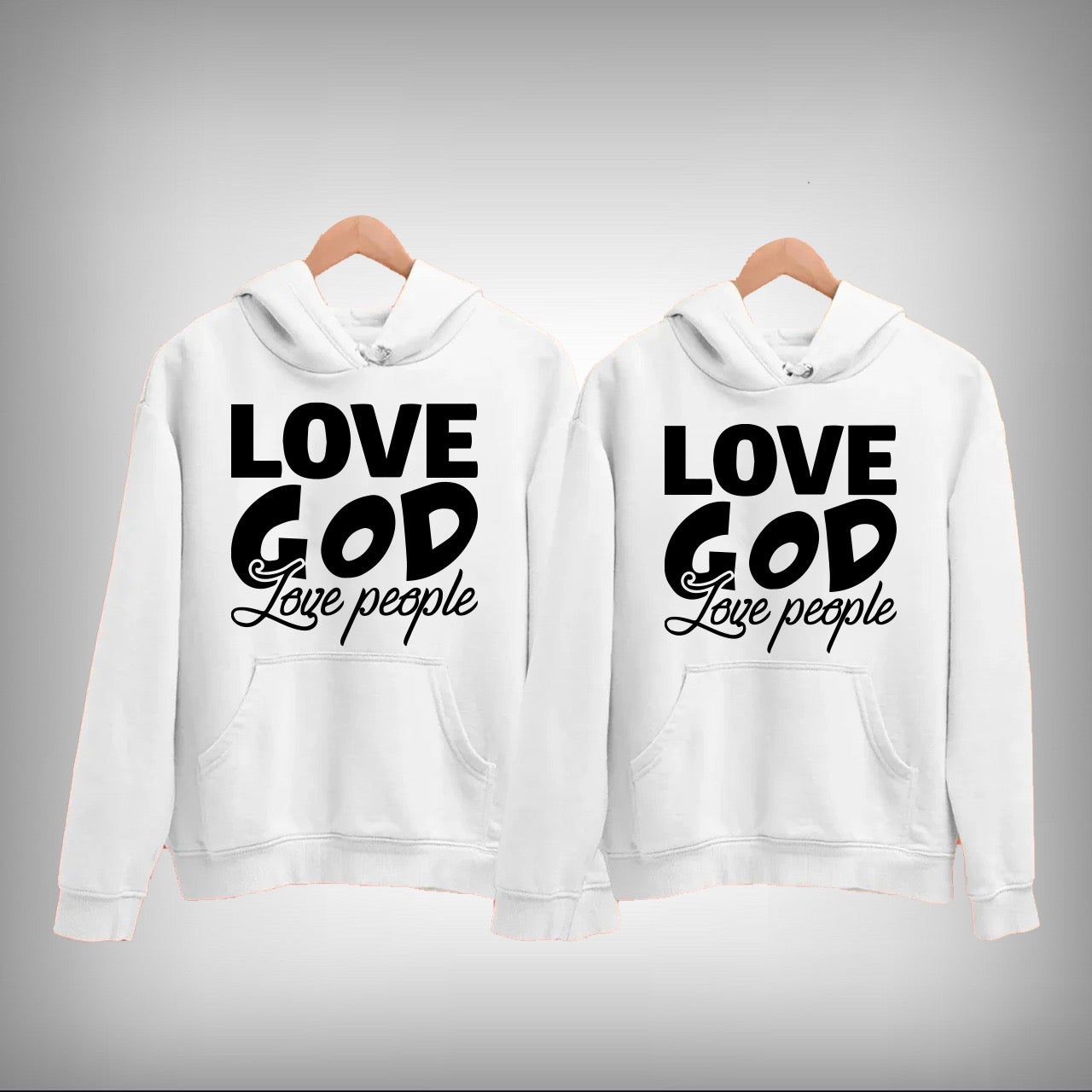 Love God Love People Couple Hoodie