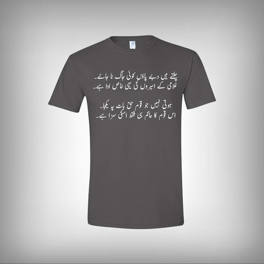 Chalte Hain Dabe Paon Poetry Half Sleeves T-shirt