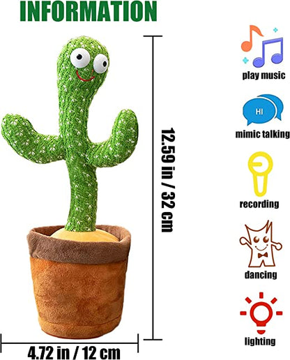 Rechargeable Dancing & Talking Cactus with Muffler & Cap