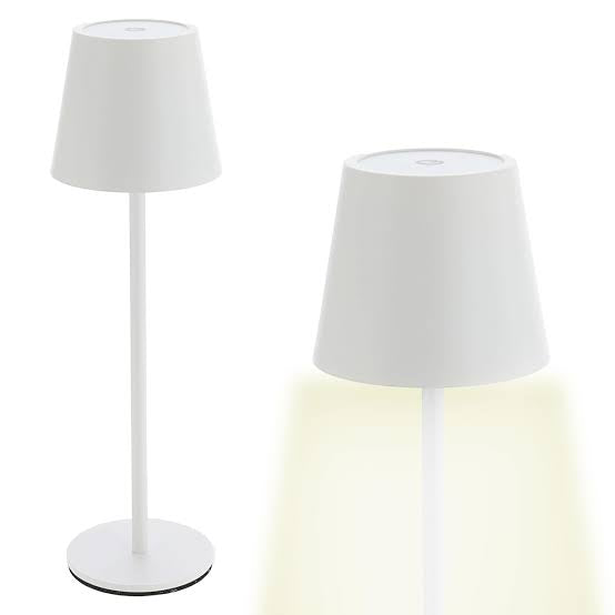 Luxury Metal Rechargeable Tap Lamp – Elegant White & Black Touch Control Lamp | Premium Box Packaging