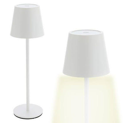 Luxury Metal Rechargeable Tap Lamp – Elegant White & Black Touch Control Lamp | Premium Box Packaging