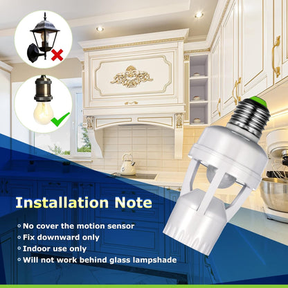 Motion Sensor Light Bulb Holder E27