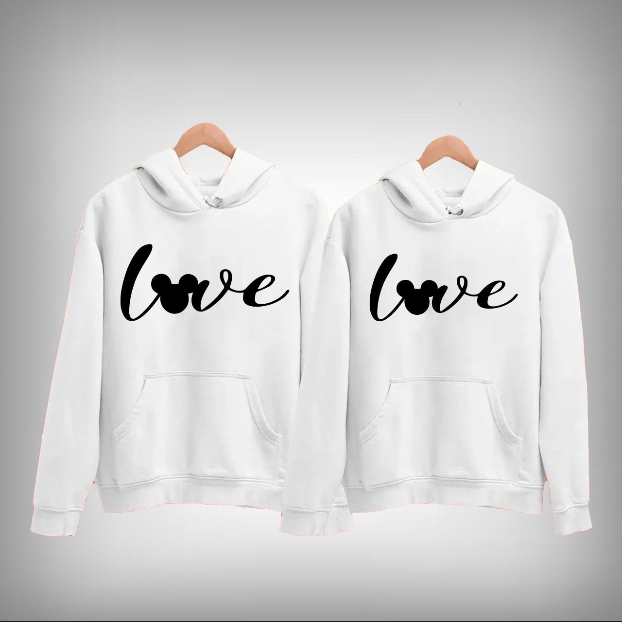 Love Vector Art Couple Hoodie