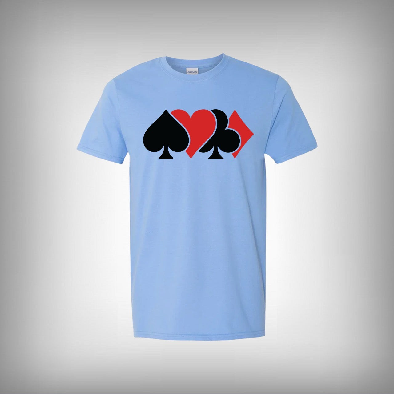 Poker Playing Card Suit Half Sleeves T-shirt