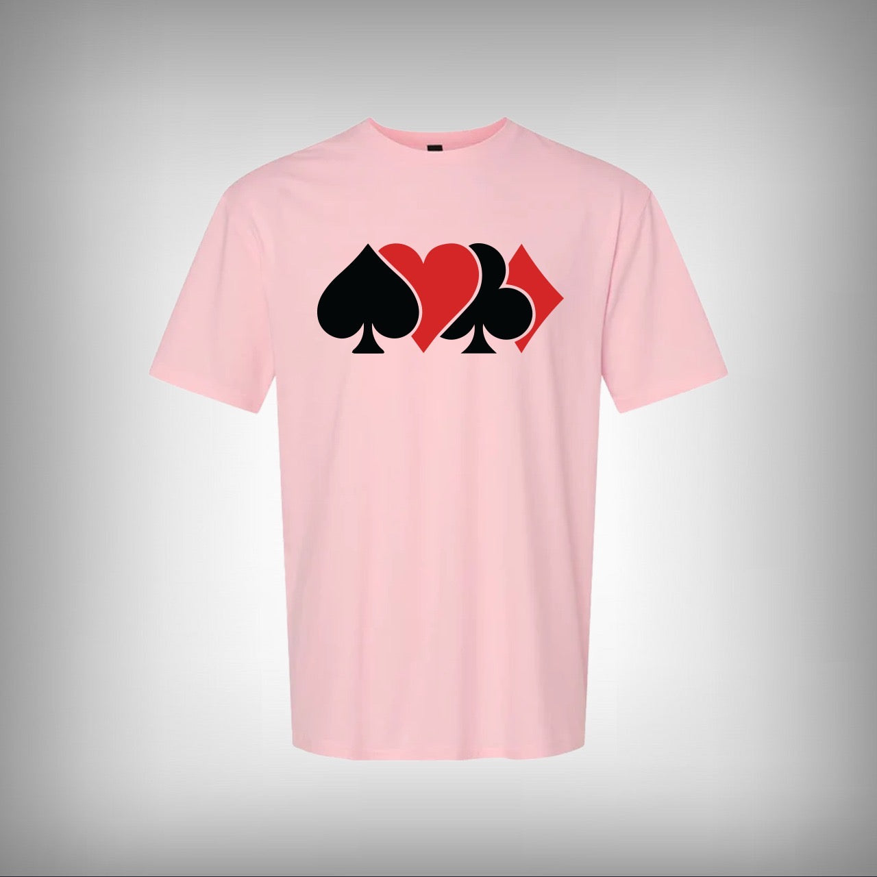 Poker Playing Card Suit Half Sleeves T-shirt