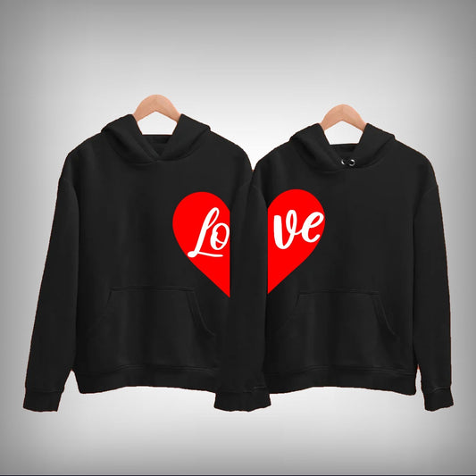 Love with Heart Couple Hoodie