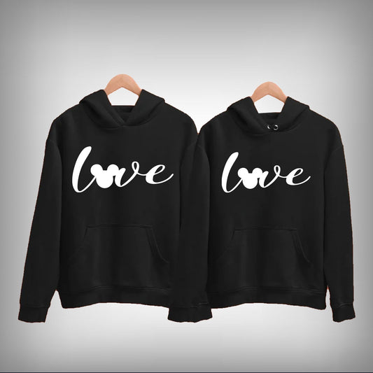 Love Vector Art Couple Hoodie