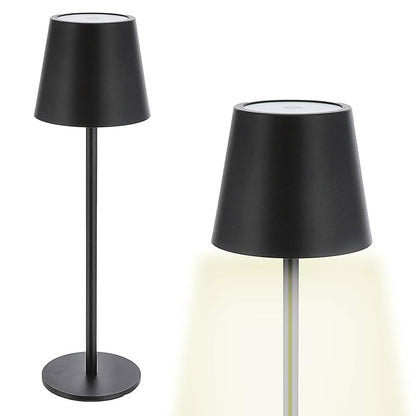 Luxury Metal Rechargeable Tap Lamp – Elegant White & Black Touch Control Lamp | Premium Box Packaging