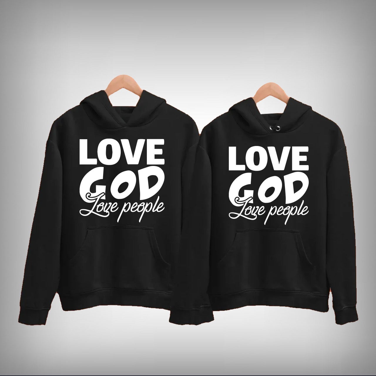 Love God Love People Couple Hoodie
