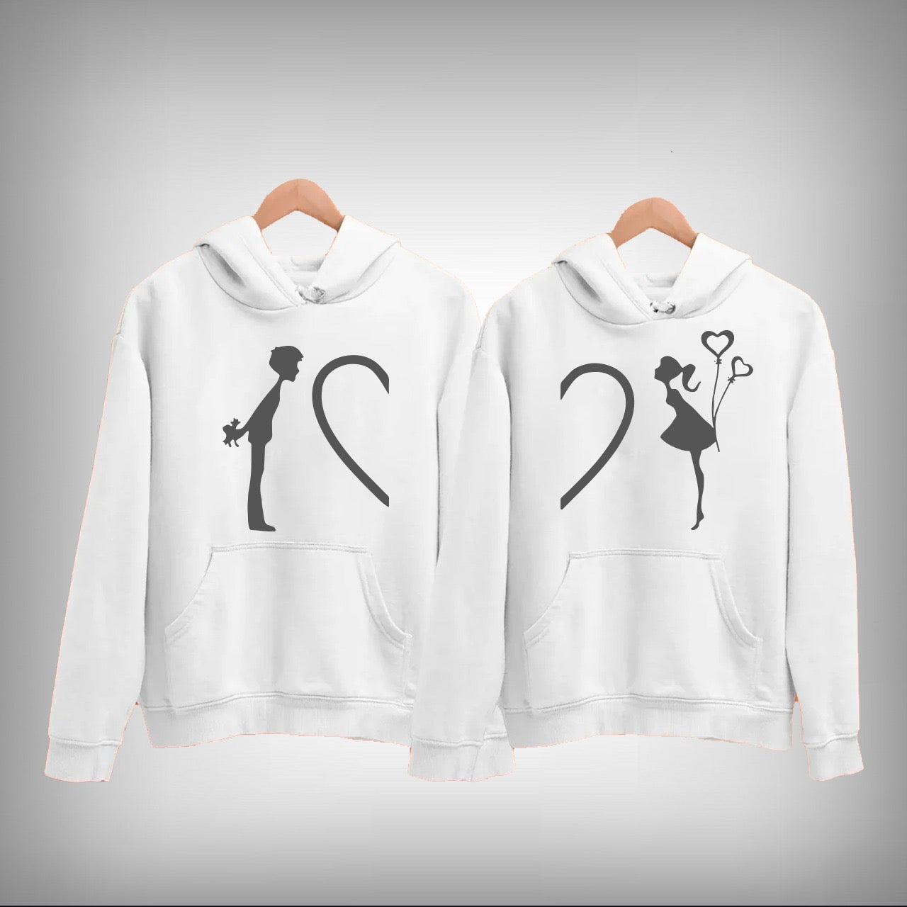 Vector Art 01 Couple Hoodie