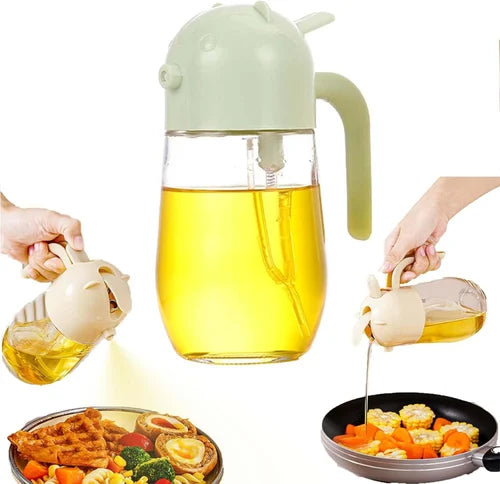 2-in-1 Oil Spray Jug with Box Packing – Refillable Cooking Oil Sprayer & Pourer for Healthy Cooking