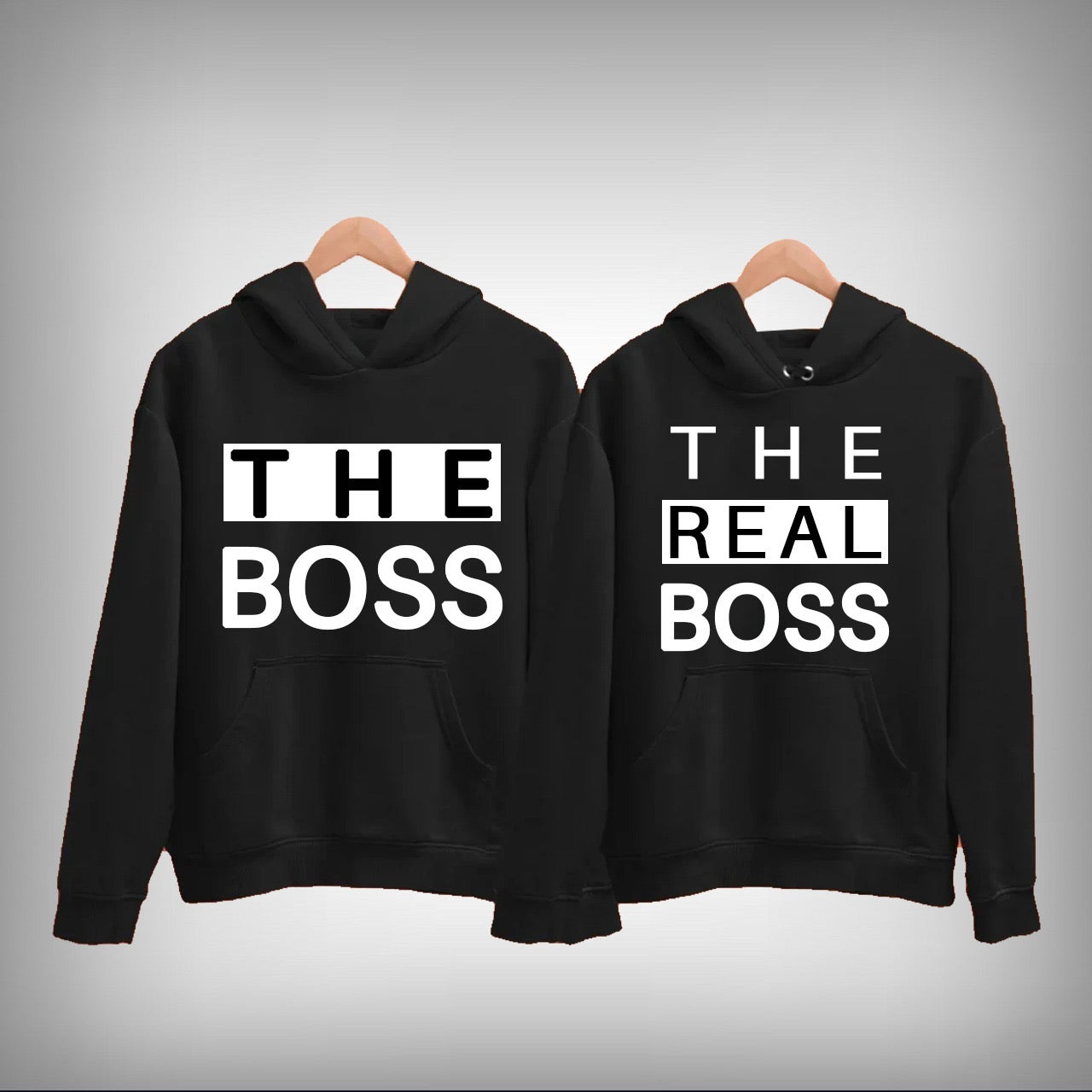 The Boss and The Real Boss Couple Hoodie