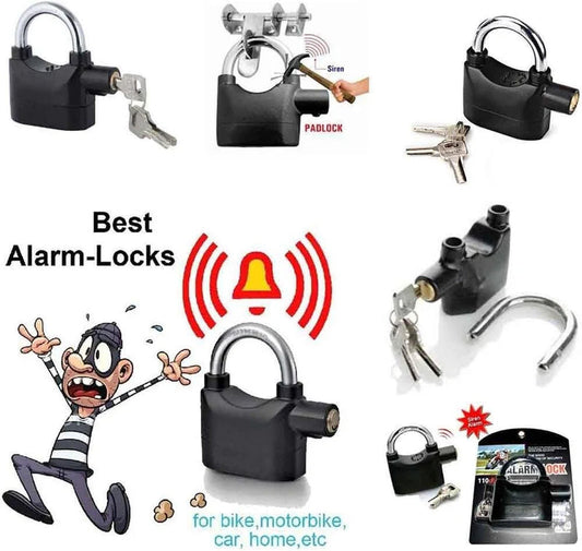 Anti-Theft Alarm Lock – Motion Sensor, Steel, Loud Siren