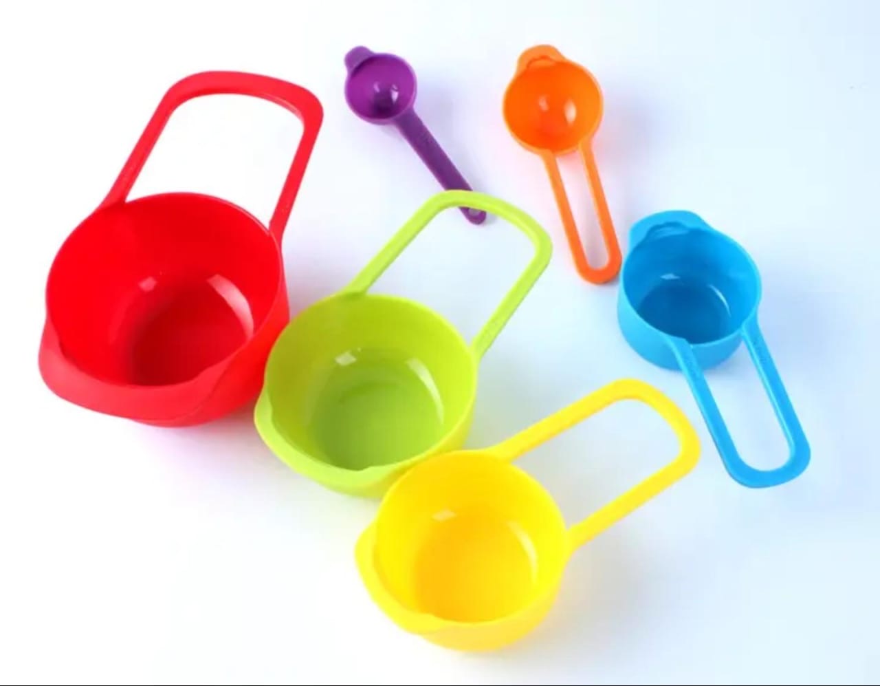 6-Piece Measuring Cup & Spoon Set – Colorful & Stackable