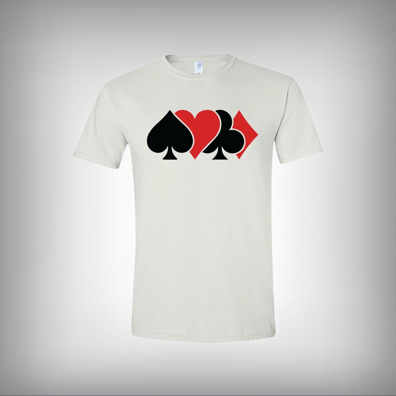 Poker Playing Card Suit Half Sleeves T-shirt