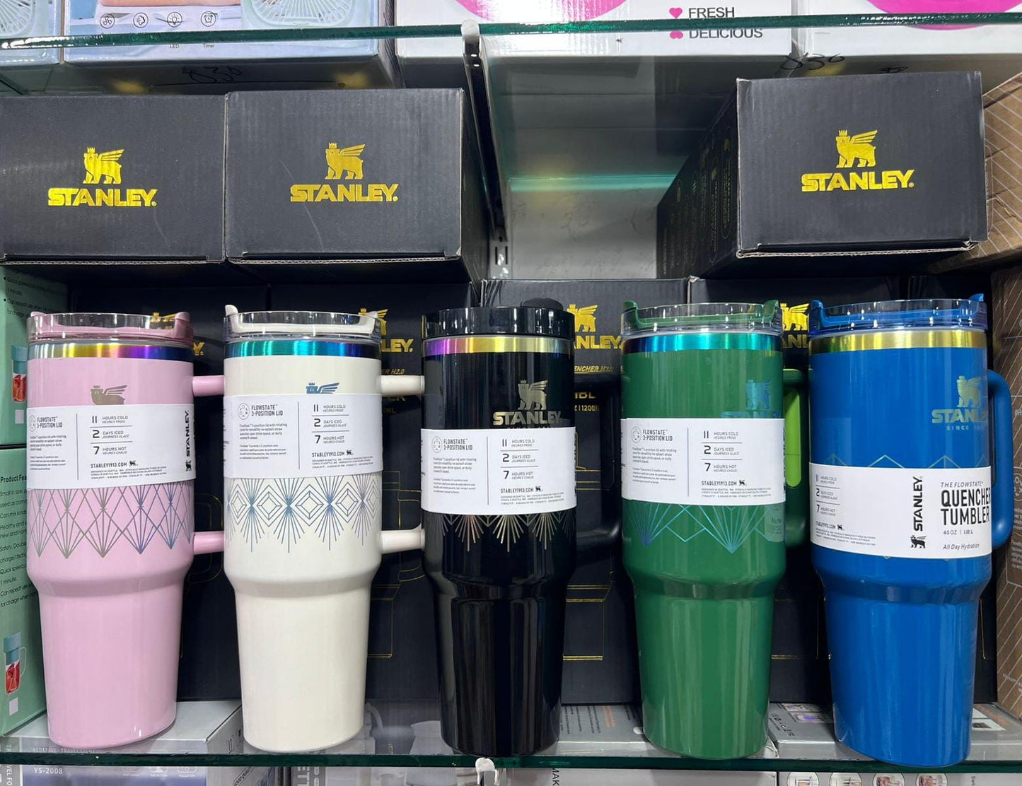 40oz Glossy Stanley Tumbler – 304 Stainless Steel, 1200ml