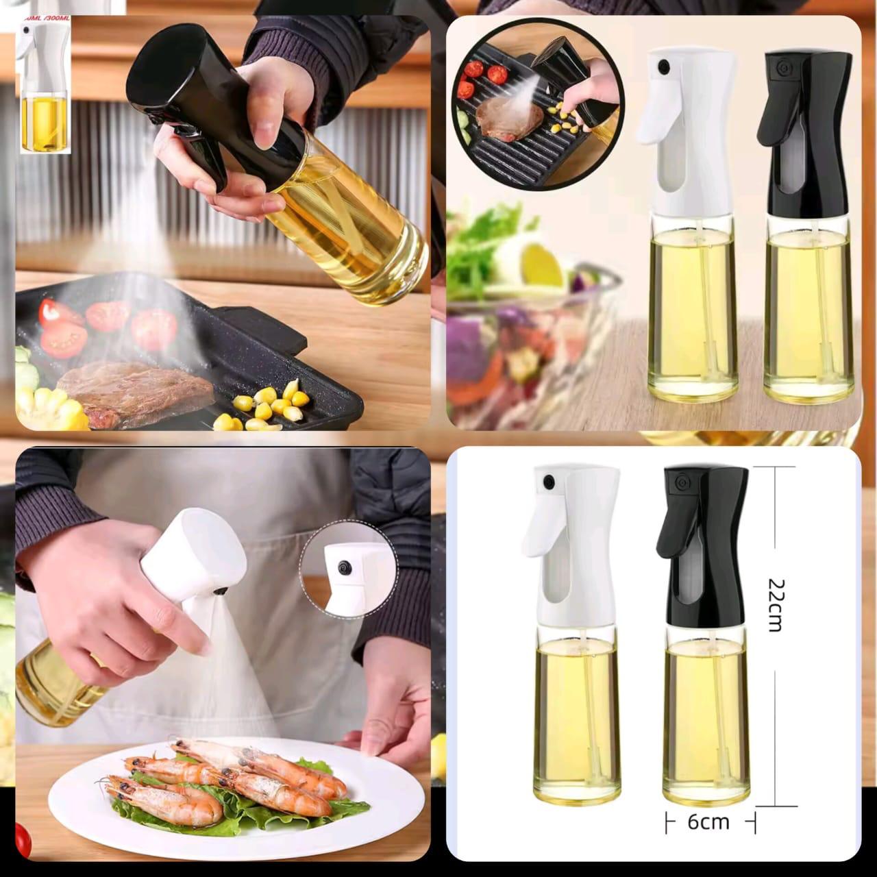 Edible Oil Spray Bottle with Box Packing – Refillable Cooking Oil Mister, Random Colors