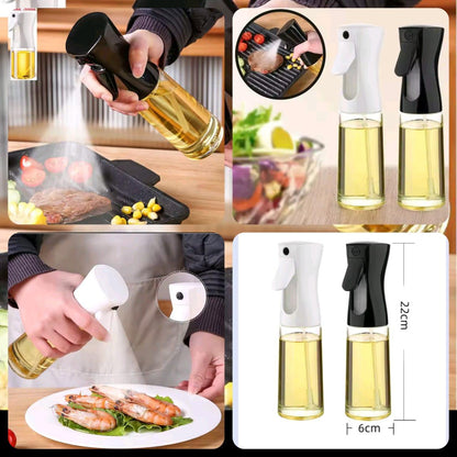 Edible Oil Spray Bottle with Box Packing – Refillable Cooking Oil Mister, Random Colors