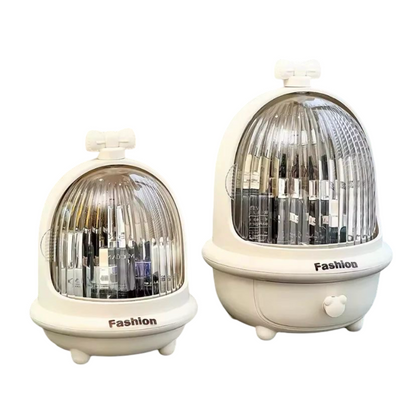 Rounded Cosmetics Organizer – Makeup & Jewelry Storage Box