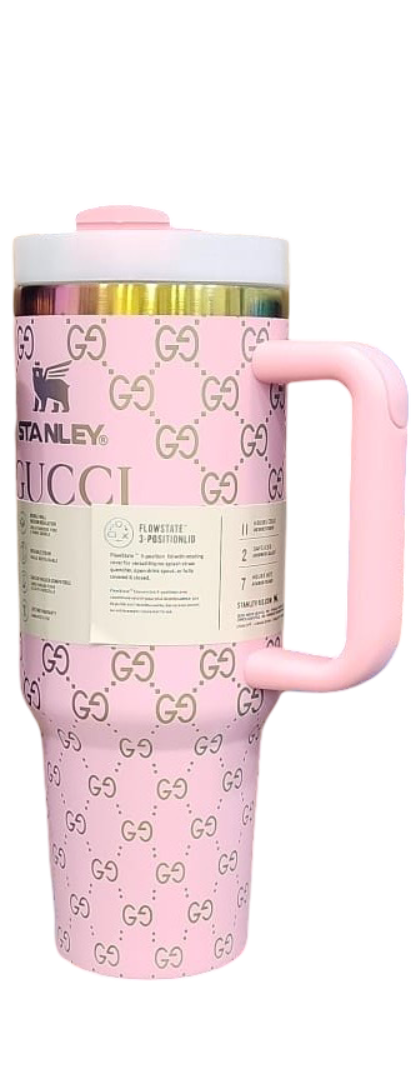 Premium 40oz GUCCI Printed Stanley Tumbler – 1200ml