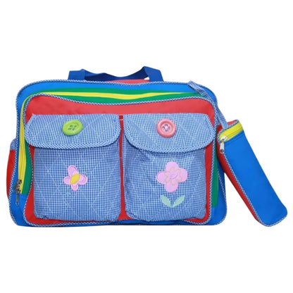 Embroidered Baby Bag Set for Mom & Daughter – Cute Diaper Bag with Bottle Holder & Side Pockets