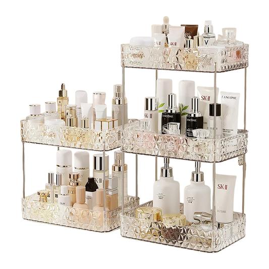 Luxury Acrylic Makeup Organizer – 2 or 3 Layer Vanity Storage