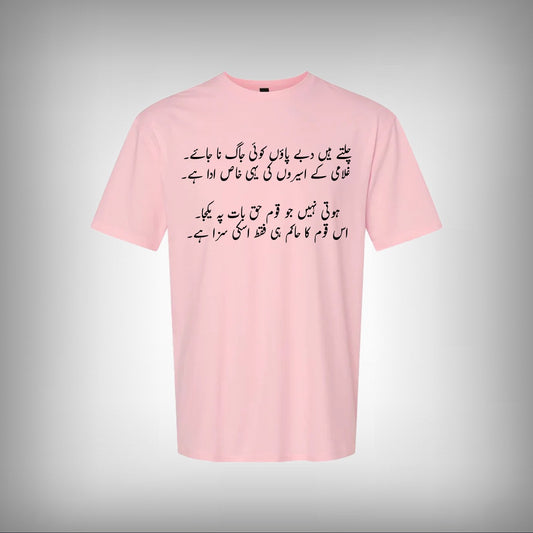 Chalte Hain Dabe Paon Poetry Half Sleeves T-shirt