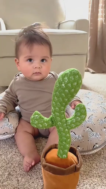 Rechargeable Dancing & Talking Cactus with Muffler & Cap