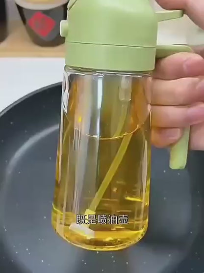 2-in-1 Oil Spray Jug with Box Packing – Refillable Cooking Oil Sprayer & Pourer for Healthy Cooking